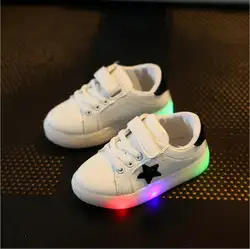 Kkabbyii мальчика спортивная обувь мужской женский Одной звезды Повседневное Спортивная обувь с легкой светодиодный детские светящиеся Обувь
