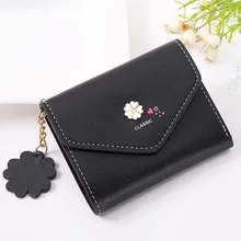 Модные женские кошельки с держателем карт из мягкой искусственной кожи, женские кошельки, женские портмоне для монет, клатч, Короткие Цветочные Зажимы для кошельков