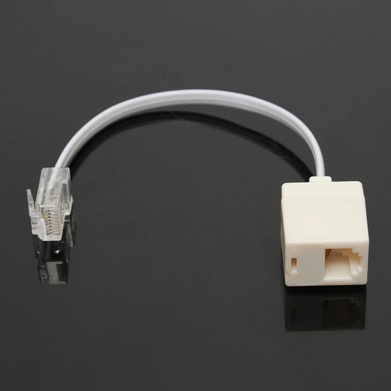 Самые низкие цены высокое качество RJ11 6P4C женщина к Ethernet RJ45 8P8C Мужской F/M адаптер конвертер кабель Белый Лидер продаж