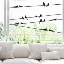 Модные Винтажные настенные наклейки с птичьей клеткой, съемные наклейки для гостиной, фреска, окно для гостиной, детская спальня, домашний декор, jan11