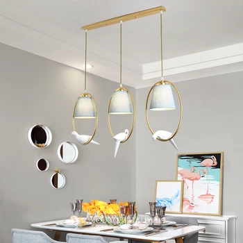 

Modern led Glass Pendant Light Nordic Dining Room Kitchen Light bird Designer Hanging Lamps Home Decor Avize Lustre Lighting E27