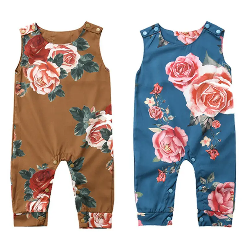 

Newborn Baby Girls Flowers Romper Jumpsuit Harem Playsuit Outfits Clothes