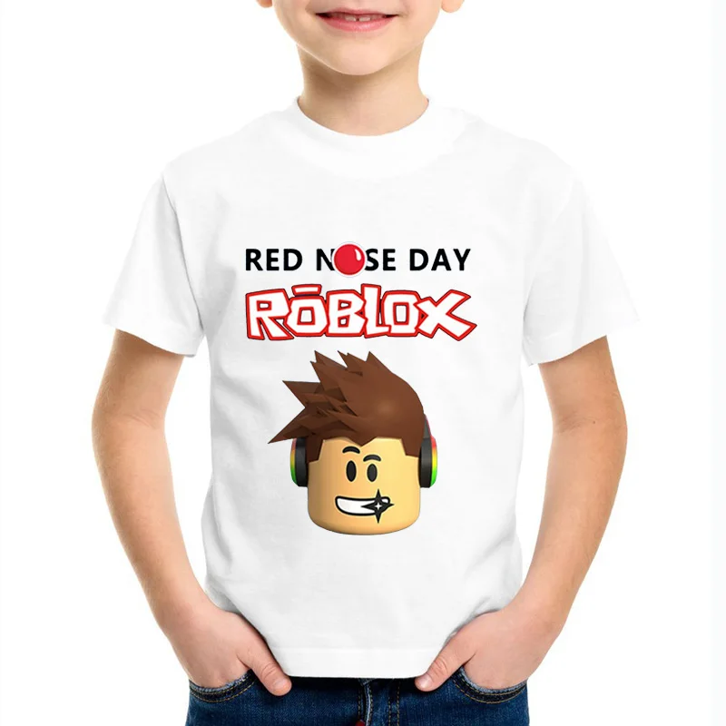 

Roblox Boys T Shirt Cartoon Stardust Game 2019 Summer children clothing Baby Cotton Costume RED NOSE DAY tee shirt enfant garcon