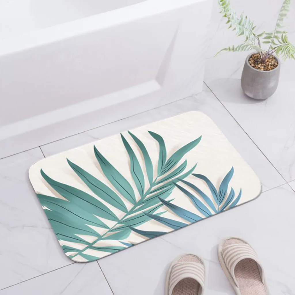 Тропическое растение 40x60 см диаметр ковра для гостиной Небесный фланелевый Противоскользящий коврик обертывание одеяло вокруг ковра для ванной комнаты# G8