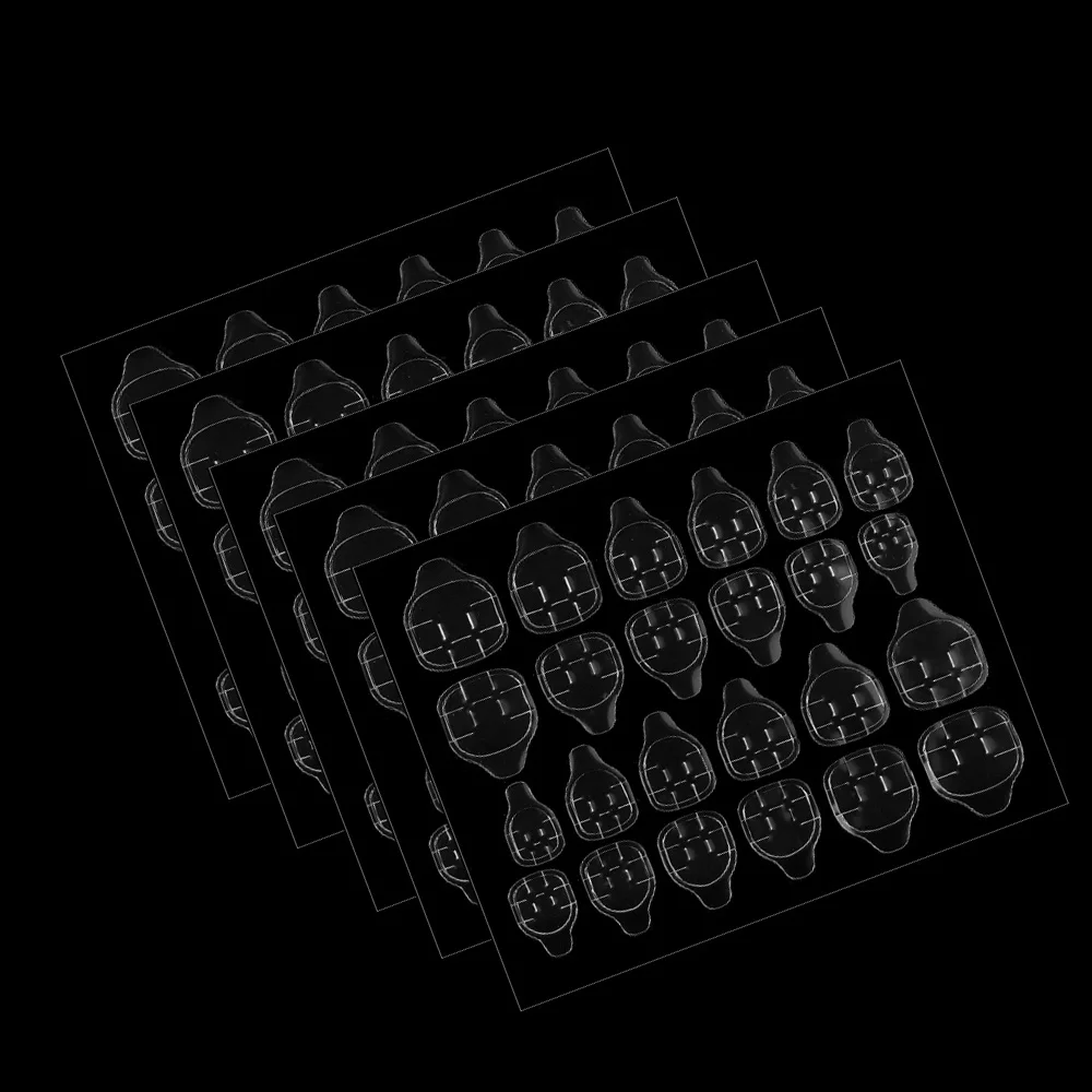 2 листа, сделай сам, наклейки для ногтей, прозрачные, ультра тонкие, двухсторонние, клеящиеся наклейки, накладные инструменты для наращивания ногтей, клей для ногтей, аксессуары
