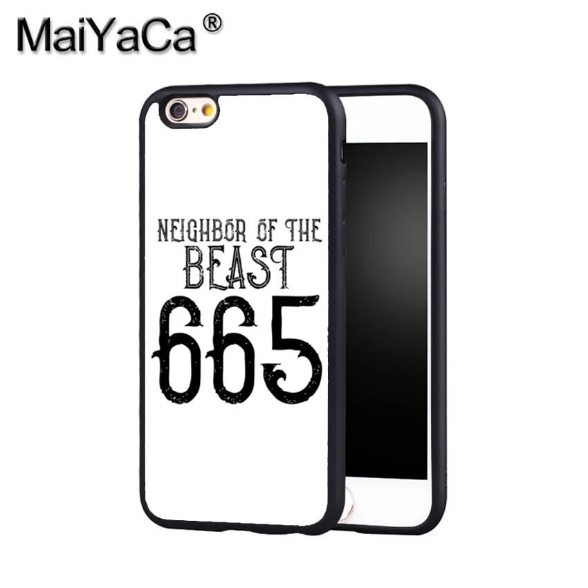 Maiyaca сосед зверя 665 дьявол сатана haloween Телефон чехол для iPhone X 8 6 S плюс 7 5 5S 5C 4S SE