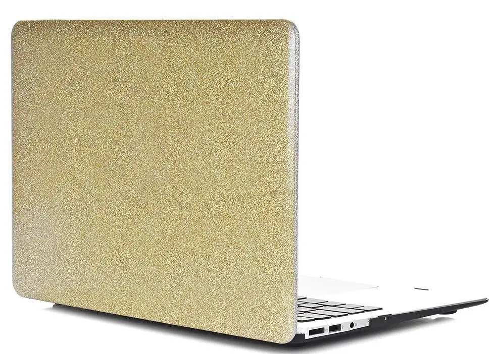 Gold Shine Glitter Plastic Hard Case For Apple Macbook Air Pro 13