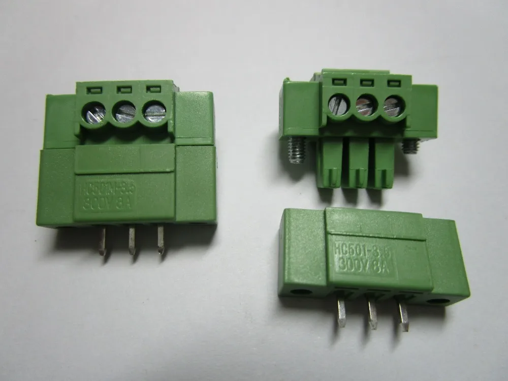 20Pcs 3.81mm Pitch 4 Pin Recto Conector Enchufable de bloque de terminal de tornillo 
