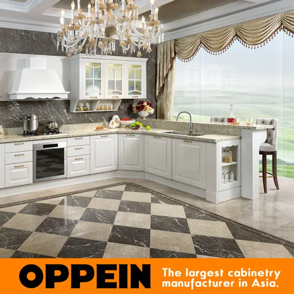 2015 новая современная кухня метериал МДФ из ПВХ обработкой OP15 054|mdf kitchen cabinets|design