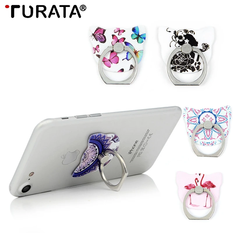Turata Flamingo Phone Holder Socket Universal Finger Ring For iPhone SE Samsung HUAWEI Xiaomi Smartphone IPAD Car Mount Stand