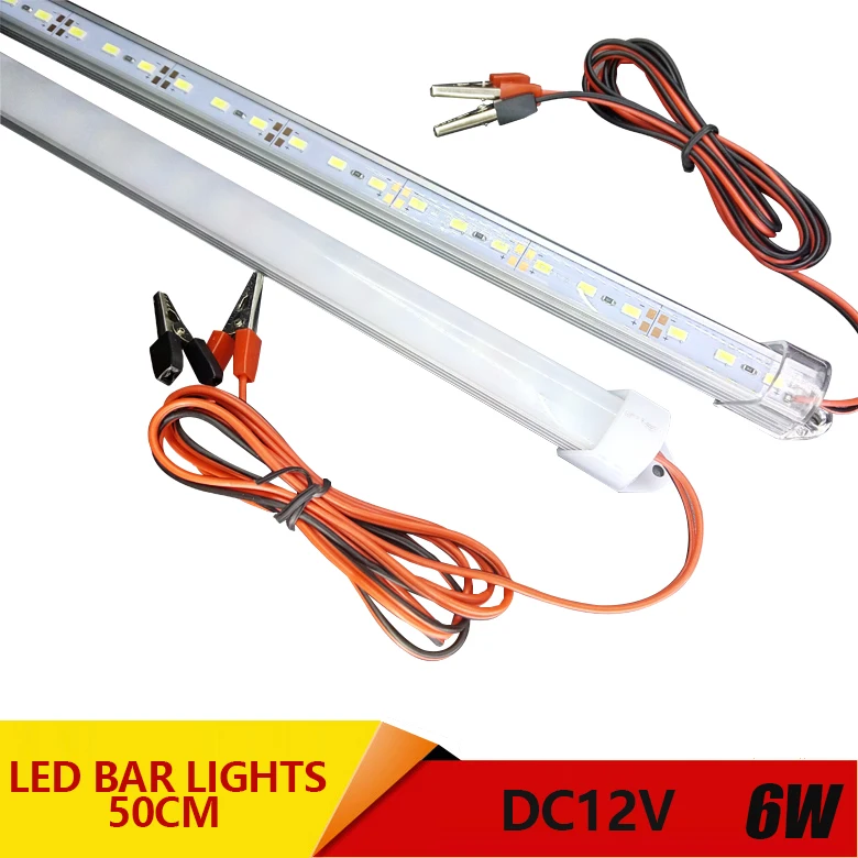

2pcs*50cm led rigid bar light led aluminium profile smd 5730 DC 12V table lamp led bar caravan under cabinet led lighting
