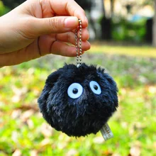 1 шт. Высокое качество Kawaii Dust Spirit Мой сосед Тоторо Фея пыль кулон плюшевая игрушка кукла с кольцом мягкая кукла