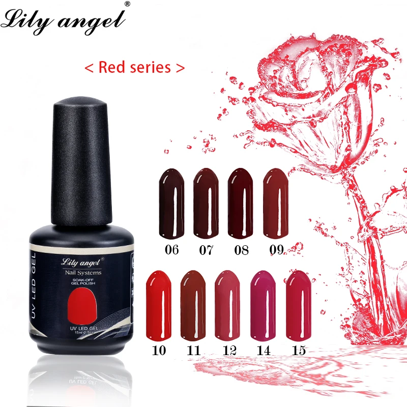 Набор профессиональных гель-лаков для ногтей LiLy Angel 6 шт./компл. Полупостоянный УФ