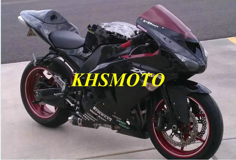Комплект обтекателей для мотоцикла KAWASAKI Ninja ZX10R 2006 2007 06 07 zx10r литьевая форма черный