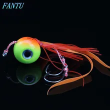 FANTU 2 шт. Морской рыболовный крючок 80 г рыболовное грузило джигхед юбка рыбьи глаза 3D рыболовные снасти высокие крючки из углеродистой стали