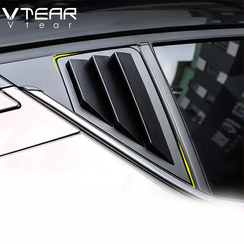

Vtear 2 Pcs For Toyota C-HR CHR ABS Rear side Window Venetian blinds Cover Trim Car Exterior Parts Accessories Styling 2017-2019