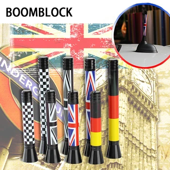 

BOOMBLOCK Car Radio Antenna Carbon Fiber Flag Stickers For Renault Megane 2 3 Duster Logan Honda Civic 2006-2011 Fit Accord