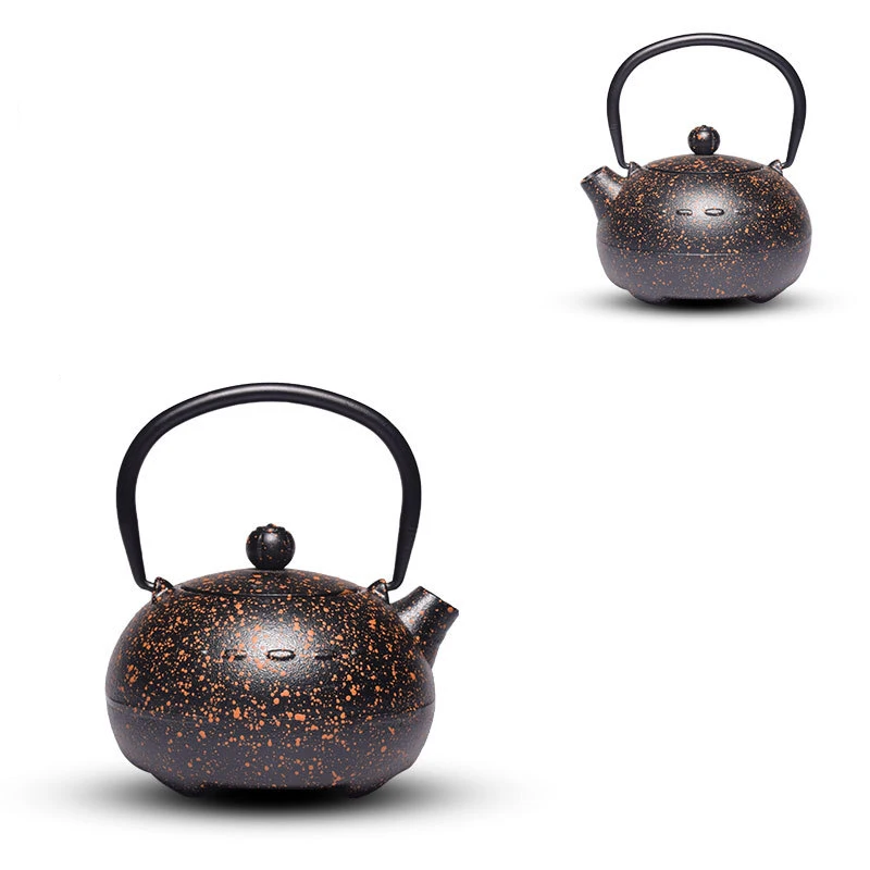 

10 Oz Small Iron Kettle 0.3L Pure Handmade Cast Iron Water Kettle Cooking Metal Tea Pot Craft for Kitchen