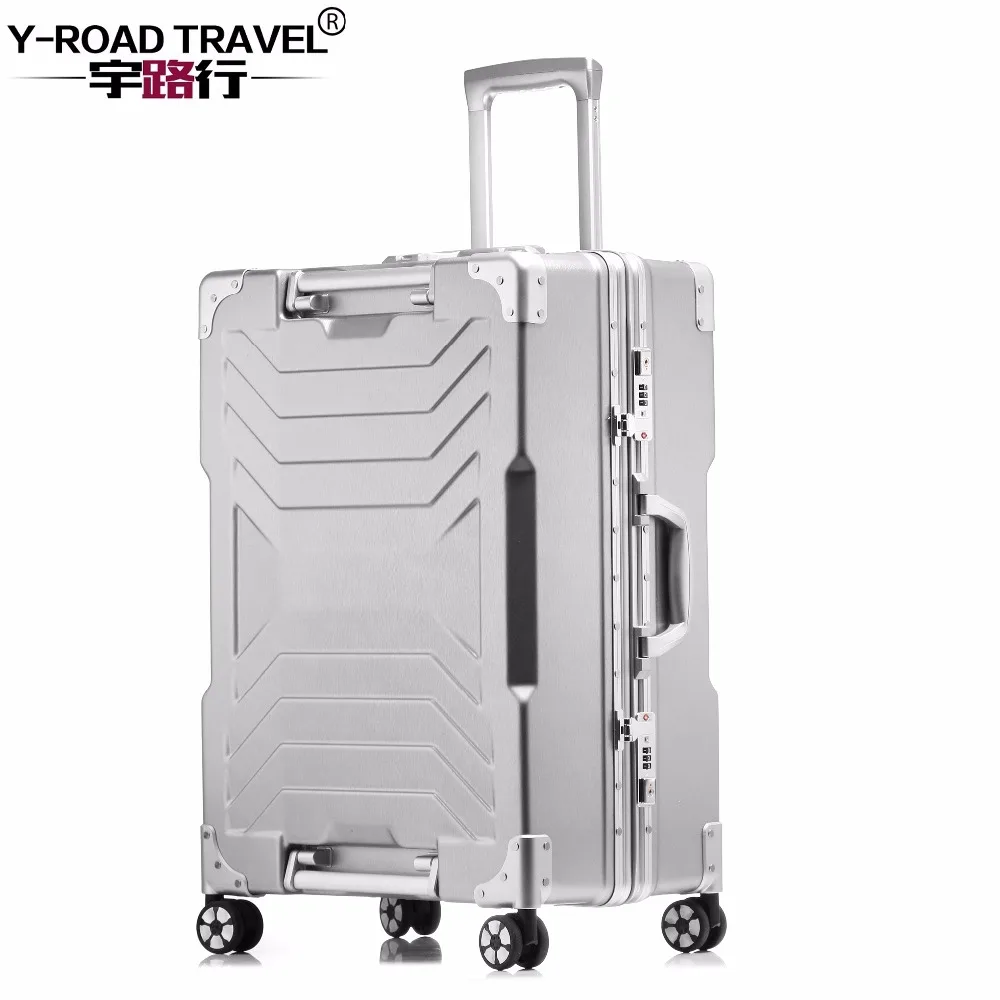 Y-ROAD TRAVEL New Design Trolley Luggage Suitcase PC Aluminum Frame With TSA Lock Hardside Rolling Luggage Suitcase With Wheel