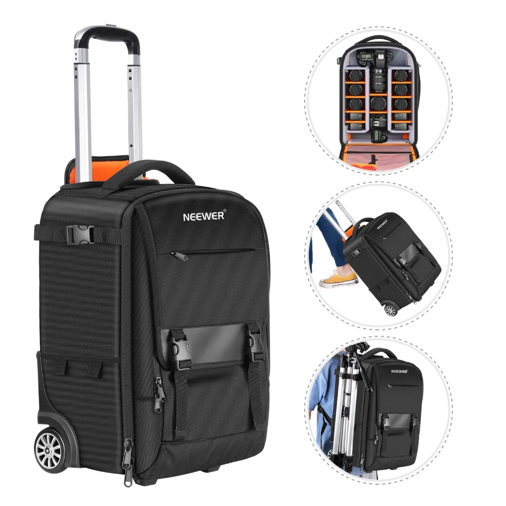 neewer convertible rolling camera backpack