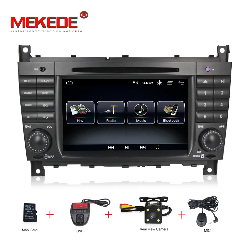 Mekede android8.1 Автомобильный мультимедийный gps dvd-плеер для Mercedes Benz Sprinter C Class W203 C200 Viano Vito CLK W209 - Цвет: add camera dvr