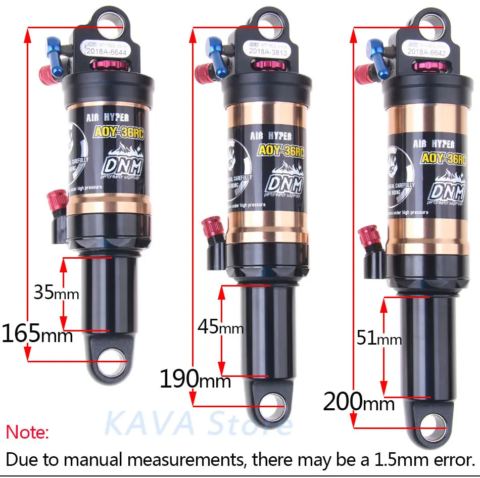 DNM AOY 36RC Mountain Bike Rear Shock High Pressure BMX Mountain MTB