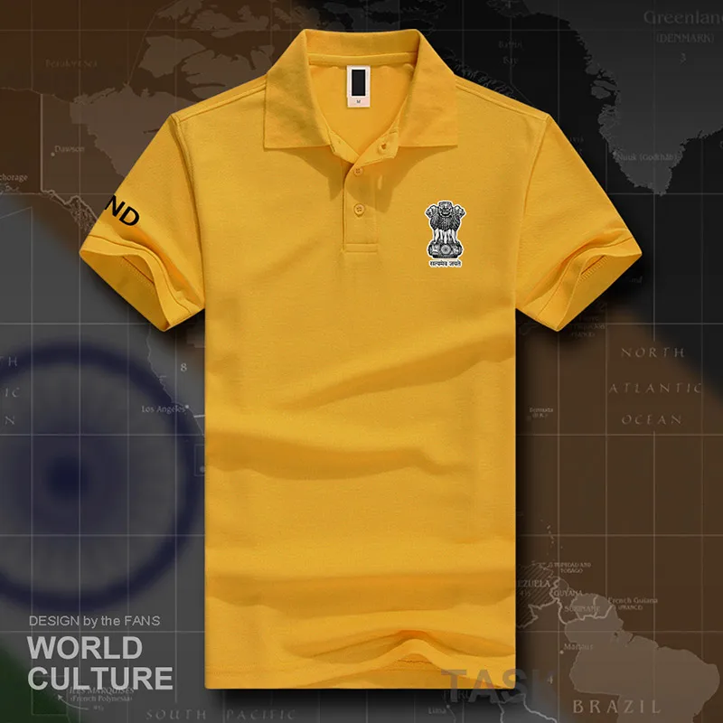 Индийская индийская мужская рубашка поло с коротким рукавом, белые брендовые рубашки с принтом для страны, хлопок, новая коллекция 20 - Цвет: polo-bananayellow