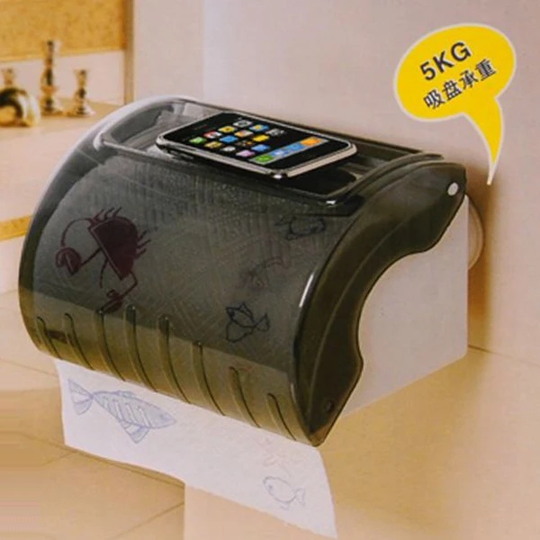 Free shipping Bathroom strong suction cup waterproof paper towel holder