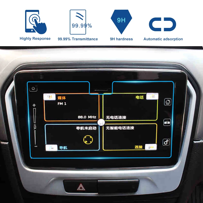 Для Suzuki Vitara 4th Автомобильный gps навигационный экран закаленное стальное защитное стекло пленка ЖК-экран наклейки