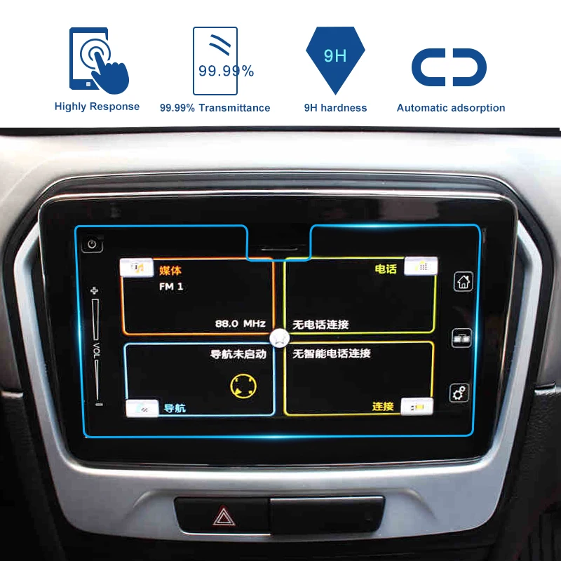 

For Suzuki Vitara 4th 2015 2016 2017 2018 Car GPS Navigation Screen Tempered Steel Protective glass Film LCD Screen Stickers