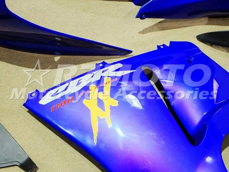 Горячая Распродажа, набор впрыскивателей, пригодный для Honda 1996-2007 CBR1100XX 96-07 CBR 1100XX Blackbird Мотоцикл Обтекатели глянцевый синий