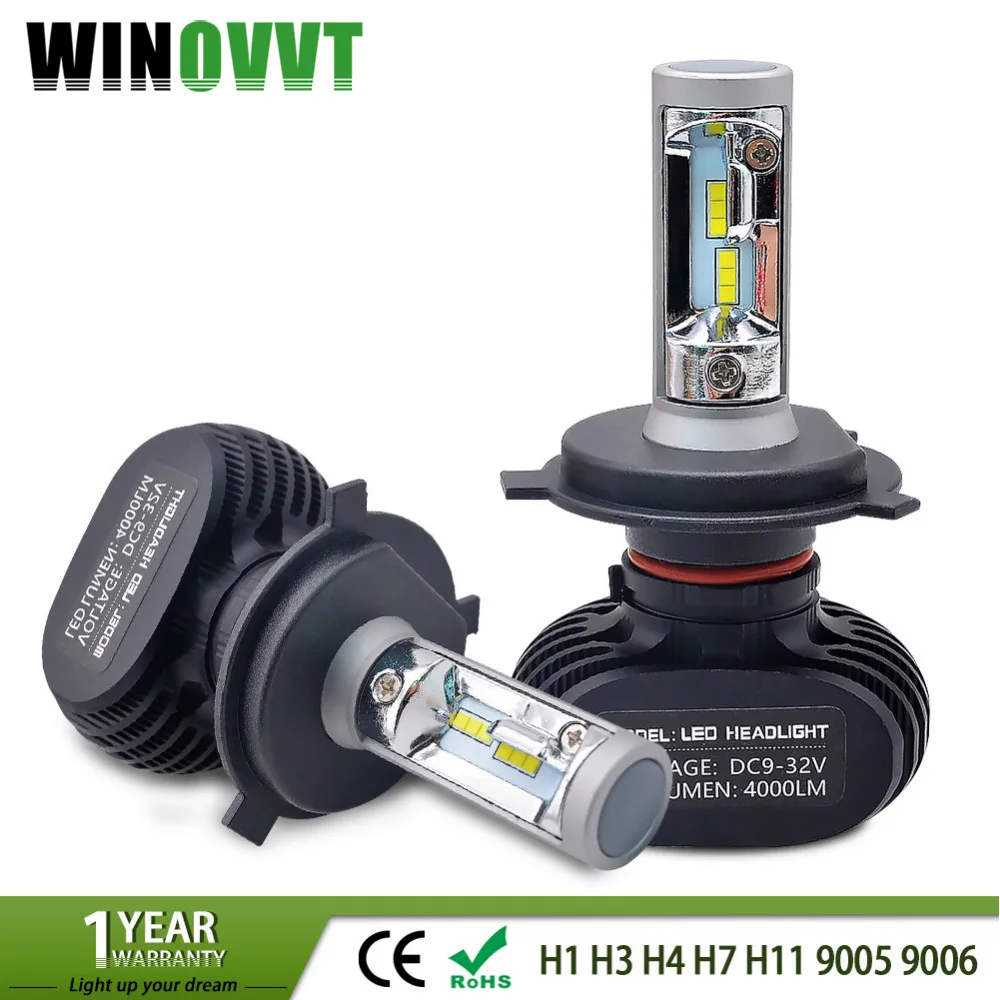 

Auto H3 Led H7 H1 H11 H8 H9 9005 HB3 9006 HB4 Led H4 Car Light Bulb 50W 8000LM Automobile Headlight Fan-less Fog Lamp 6000k 12V