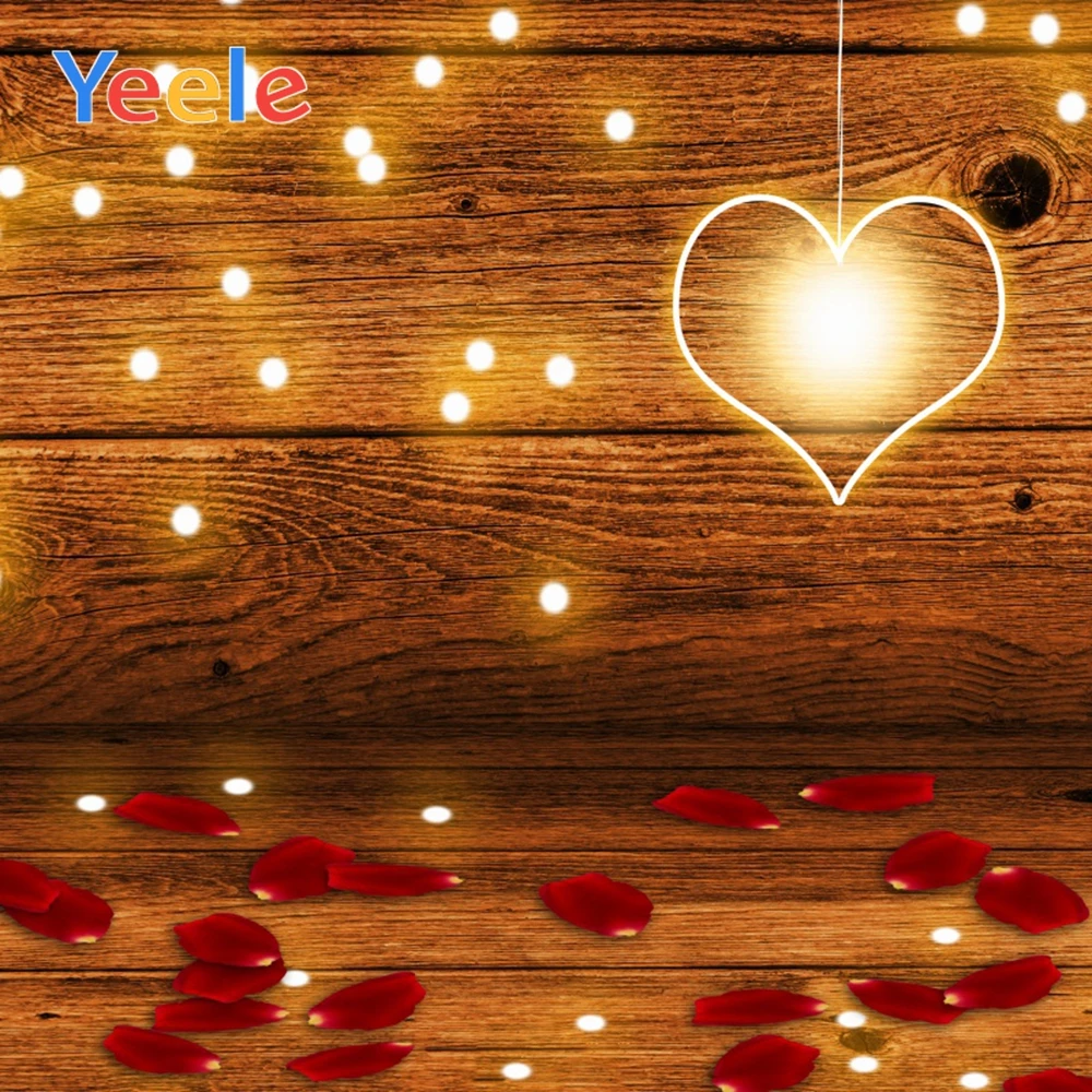 

Yeele Glitter Heart Pendant Light Bokeh Petal Backgroud Scene Baby Photography Photographic Backdrop Doll Props For Photo Studio