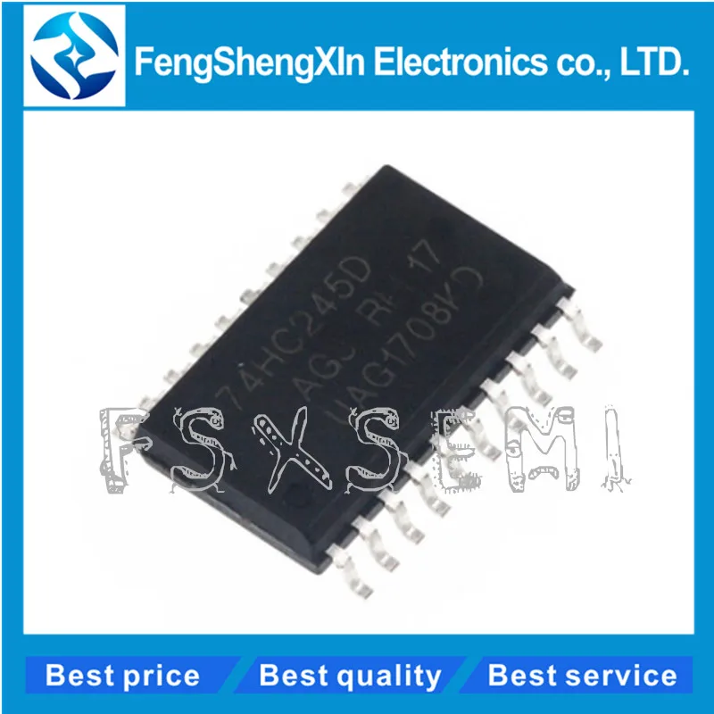 

100pcs/lot 74HC245D SOP-20 74HC245 SN74HC245DWR 7.2MM Octal 3-State Noninverting Bus Transceiver