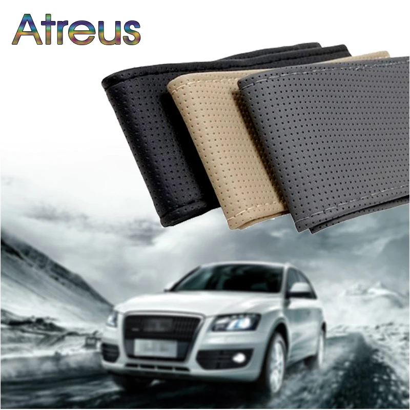 

1Set Car steering wheel cover Leather Hand stitching For Seat Leon Ibiza Mazda 3 6 CX-5 Nissan Qashqai J11 Juke X-trail T32