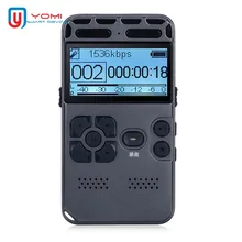 Цифровой рекордер HD 1536 кбит/с 8G Поддержка TF карты Диктофон Голосовой активированный Мини-диктофон FLAC/APE/OGG музыкальный плеер