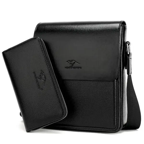 

2017 Cowhide Leather Bag Shoulder Handbags Men's Bag, DeMen Messenger Bags Small Men's Sling Bags Black, free shipping