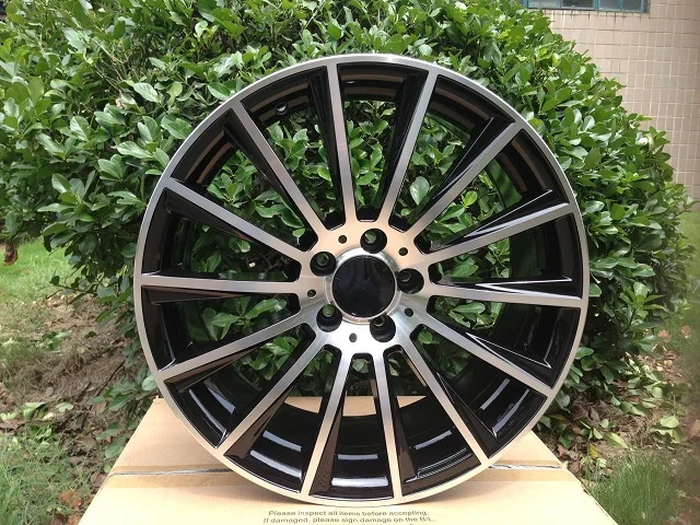 Free Shipping 19 BLACK MACHINED FACE FOR BENZ SPORT RR STYLE RIMS WHEELS W813