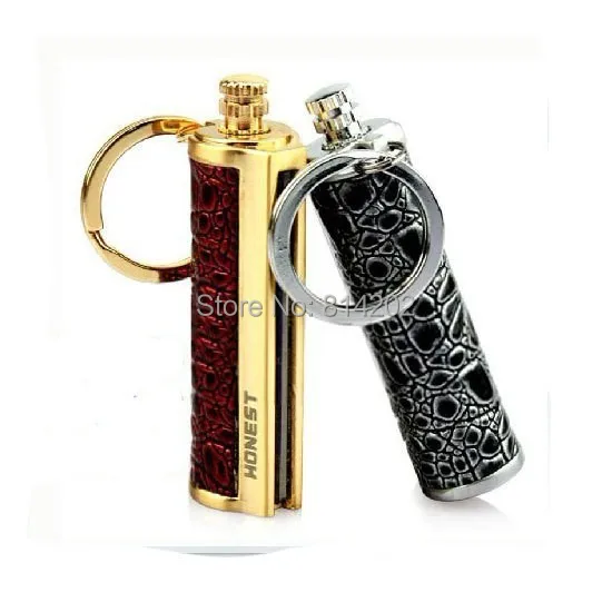 NEW Oil Leather Honest Torch Metal Permanent MATCH Box Striker Lighter