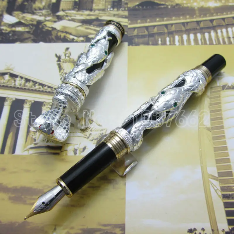 Jinhao caneta de Prata bonitas de luxo
