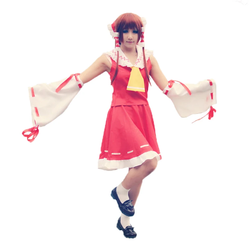 New Anime Touhou Project Hakurei Reimu Suit Uniform Cosplay Costumes Mikofuku By Saku Full Set |