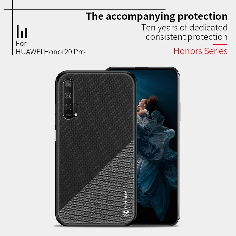 Чехол PINWUYO Honors для huawei Honor 20 Pro, тканевый чехол с мягкой окантовкой, жесткий защитный чехол для huawei Honor 20 Pro