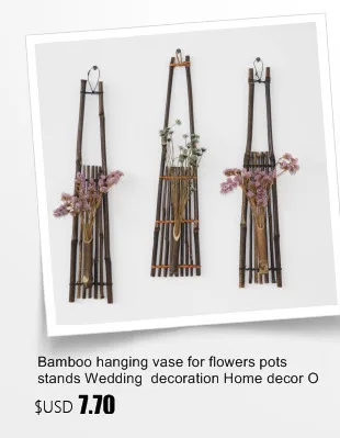 Бамбуковая подвесная ваза для цветочных горшков, подставки, свадебные украшения, домашний декор, напольная настенная ваза, украшения для дома, деревянная
