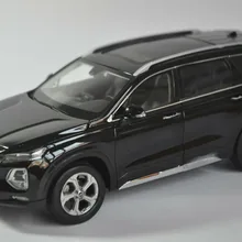 1:18 литая под давлением модель для hyundai SantaFe черный 4-го поколения большой внедорожник игрушечный автомобиль миниатюрная коллекция подарки