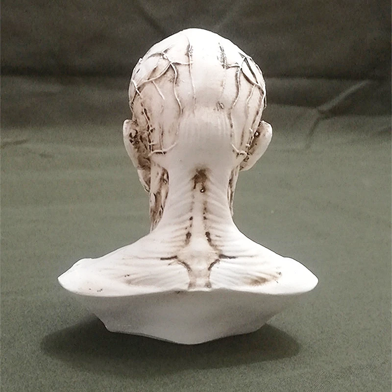3D Художественная Картина штукатурка статуя силиконовая форма череп голова человека мышечная Структура эскиз обучающая модель свечная глина форма для мыла ручной работы