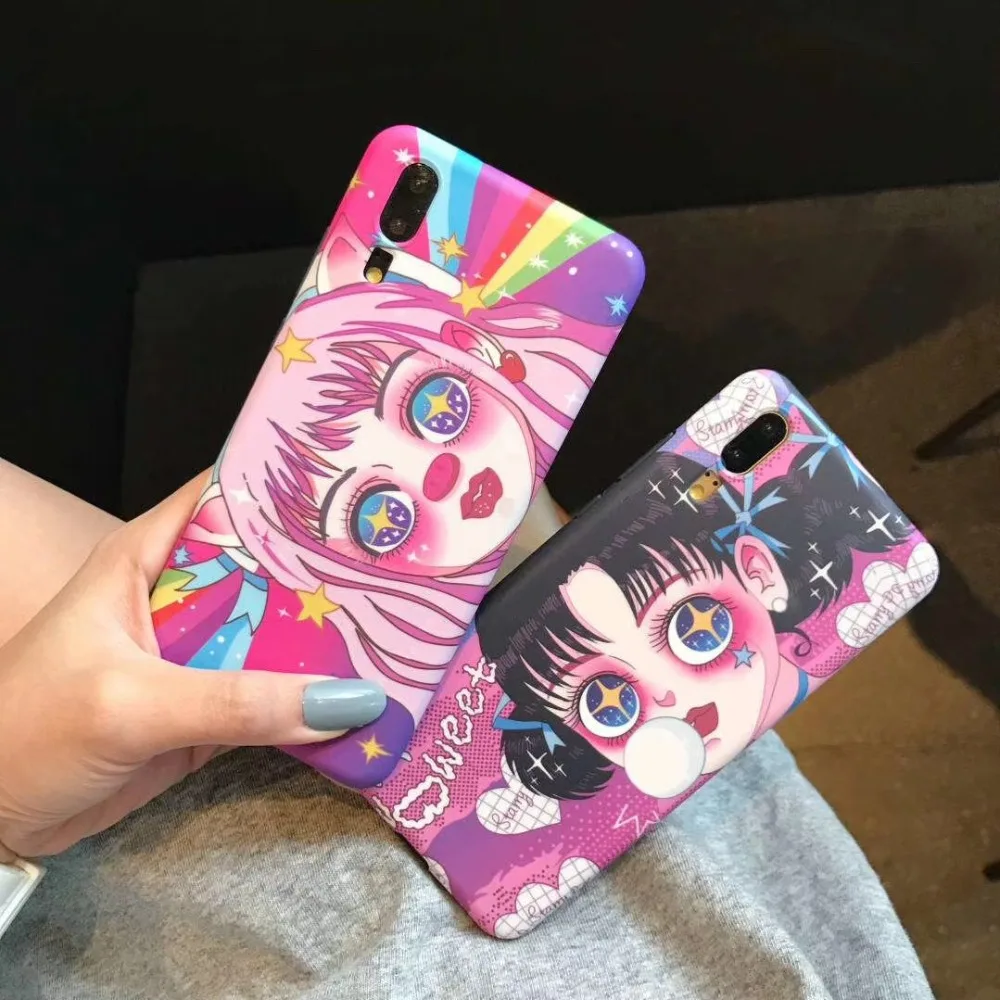 

For huawei p20 pro nova 3 honor 10 9 mate 10 pro case cover fashion 3d relief cartoon scrub soft silicon phone bag Ritozcase