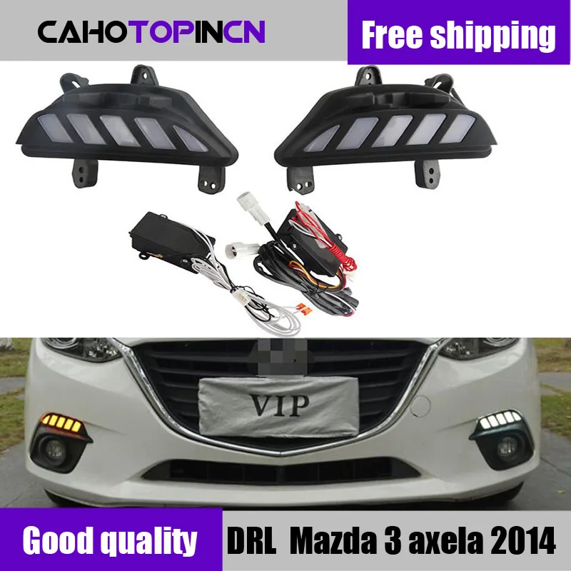 

2PCS LED Daytime Running Light For Mazda 3 Axela 2014 2015 2016 Flowing Turn Signal Function 12V Car DRL Fog Lamp Decoration