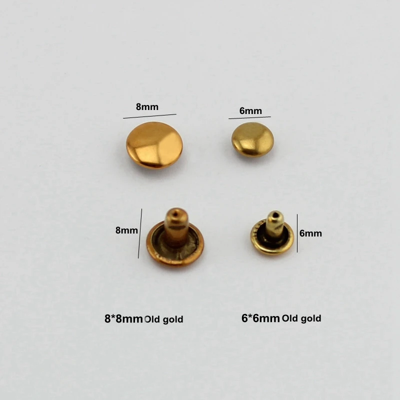 500 шт. 10 6 мм 8 крышка головка заклепки средства ухода за кожей стоп Твердые заклёпки крепежи Высокое качество кожа ремесла сумки обувь стад