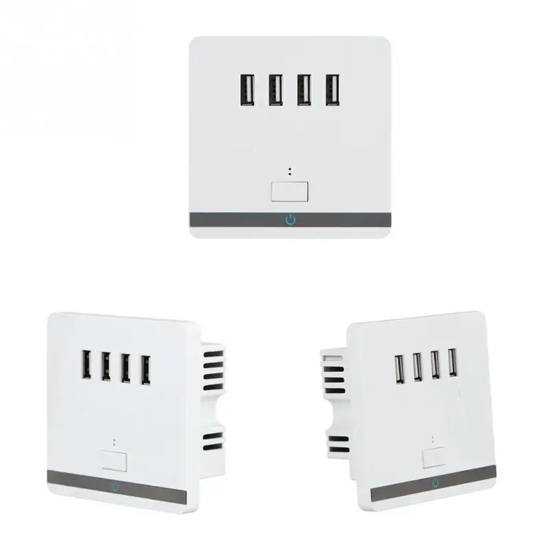 

220V to 5V Socket With Switch USB Led Port Wall Charger Outlet Power Receptle Socket Plate Pane