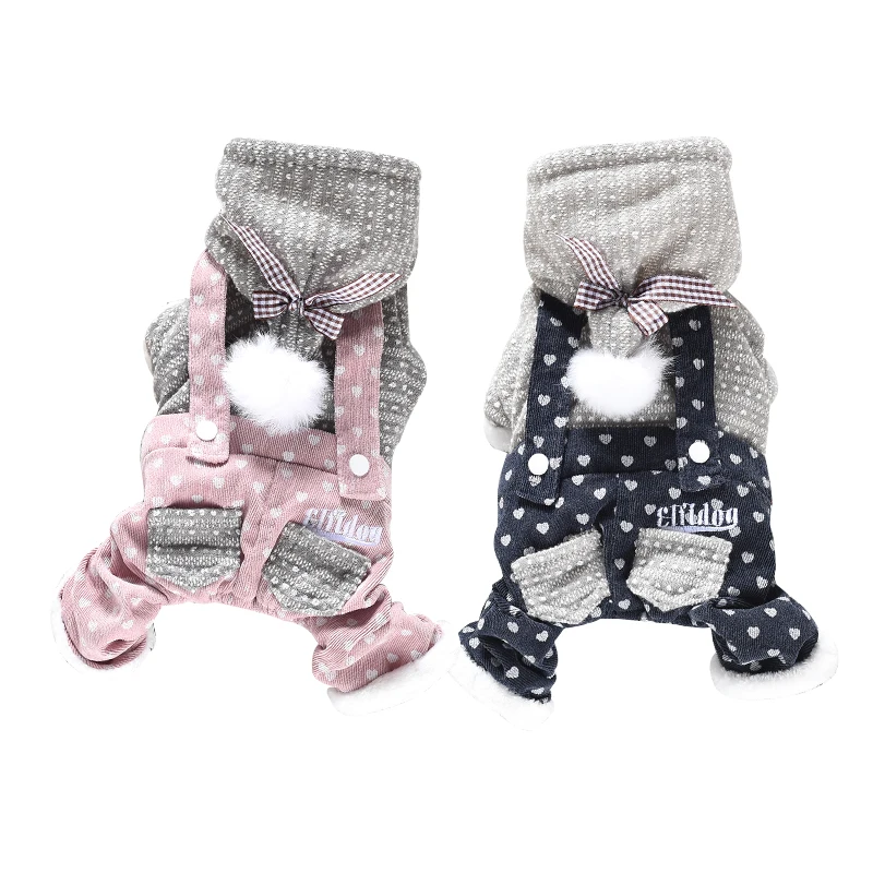 

Dog Overalls Jumpsuit Winter Dog Clothes Warm Pet Clothing Poodle Bichon Pug French Bulldog Clothes Costume Apparel Hoody Coat